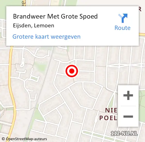 Locatie op kaart van de 112 melding: Brandweer Met Grote Spoed Naar Eijsden, Lemoen op 11 juni 2021 00:20