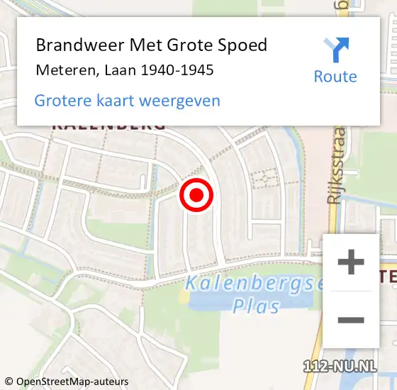 Locatie op kaart van de 112 melding: Brandweer Met Grote Spoed Naar Meteren, Laan 1940-1945 op 11 juni 2021 02:05