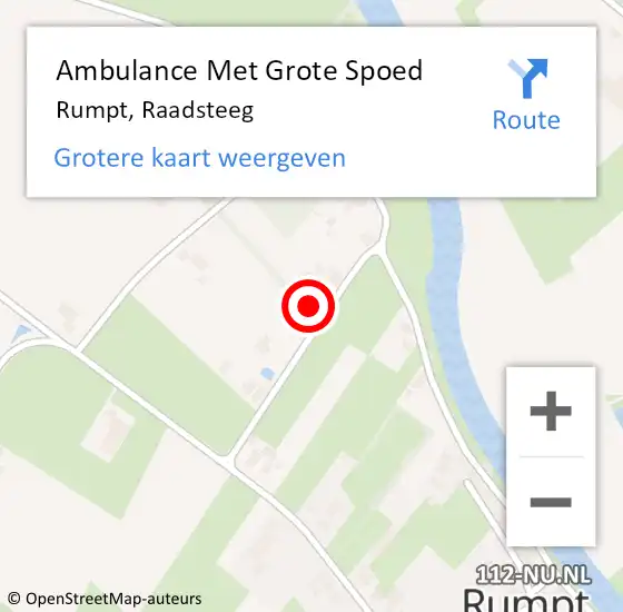 Locatie op kaart van de 112 melding: Ambulance Met Grote Spoed Naar Rumpt, Raadsteeg op 11 juni 2021 02:17