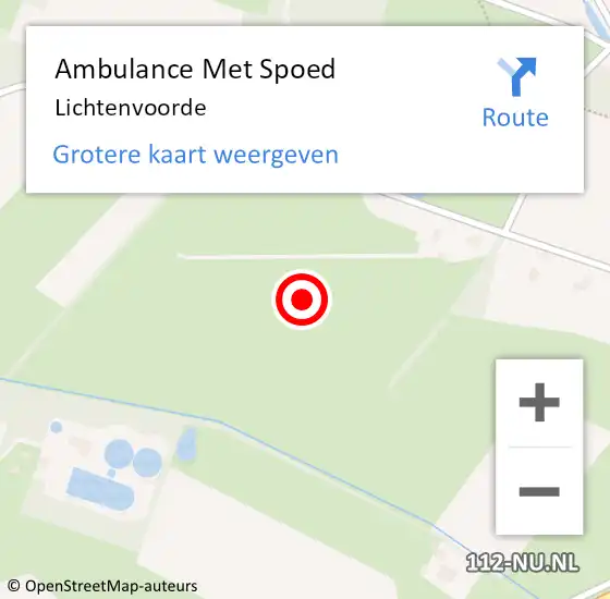 Locatie op kaart van de 112 melding: Ambulance Met Spoed Naar Lichtenvoorde op 11 juni 2021 10:08