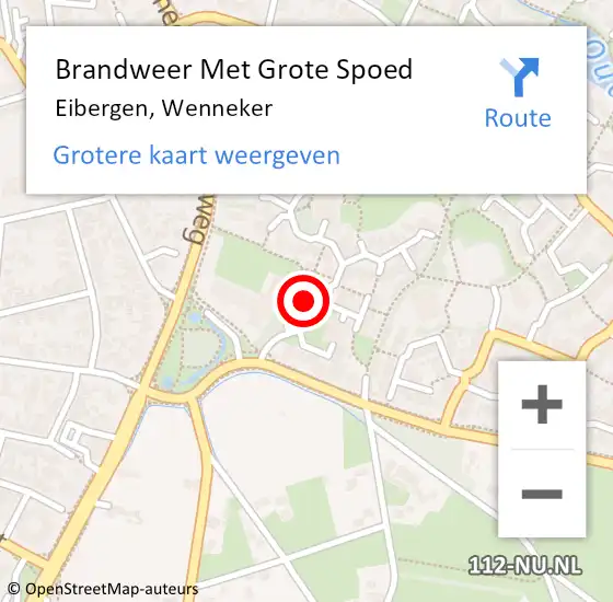 Locatie op kaart van de 112 melding: Brandweer Met Grote Spoed Naar Eibergen, Wenneker op 11 juni 2021 10:21