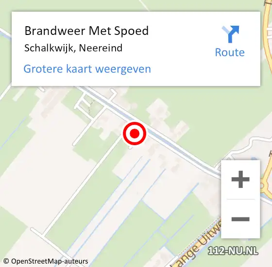 Locatie op kaart van de 112 melding: Brandweer Met Spoed Naar Schalkwijk, Neereind op 11 juni 2021 10:42