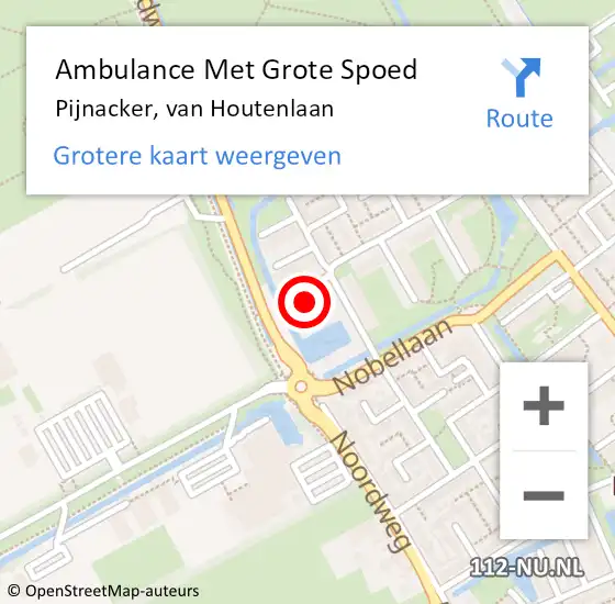 Locatie op kaart van de 112 melding: Ambulance Met Grote Spoed Naar Pijnacker, van Houtenlaan op 11 juni 2021 11:45