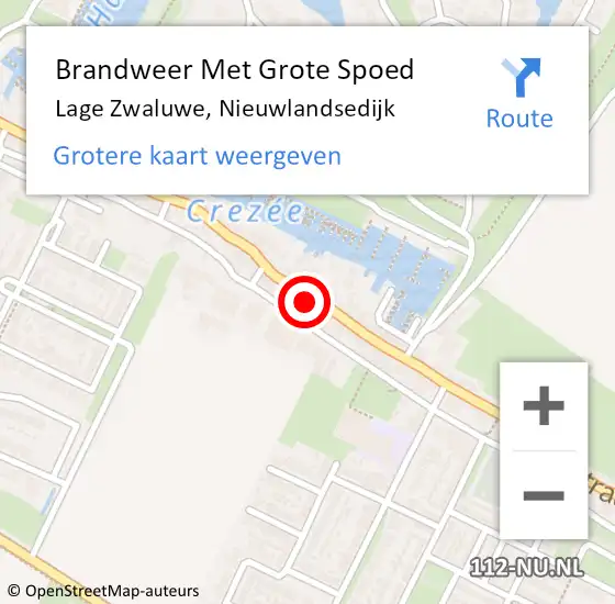 Locatie op kaart van de 112 melding: Brandweer Met Grote Spoed Naar Lage Zwaluwe, Nieuwlandsedijk op 11 juni 2021 12:44