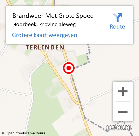 Locatie op kaart van de 112 melding: Brandweer Met Grote Spoed Naar Noorbeek, Provincialeweg op 11 juni 2021 13:02