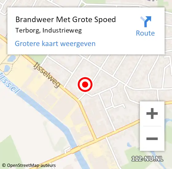 Locatie op kaart van de 112 melding: Brandweer Met Grote Spoed Naar Terborg, Industrieweg op 11 juni 2021 14:04