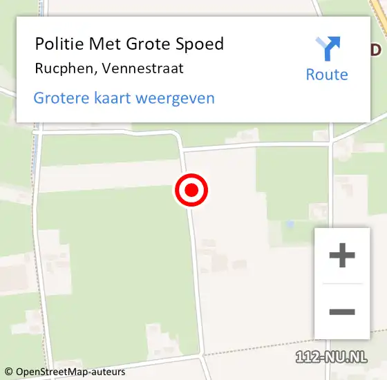 Locatie op kaart van de 112 melding: Politie Met Grote Spoed Naar Rucphen, Vennestraat op 11 juni 2021 17:34