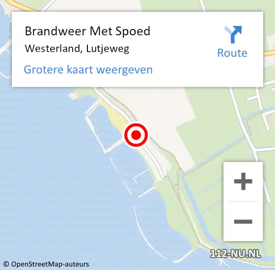 Locatie op kaart van de 112 melding: Brandweer Met Spoed Naar Westerland, Lutjeweg op 11 juni 2021 18:03