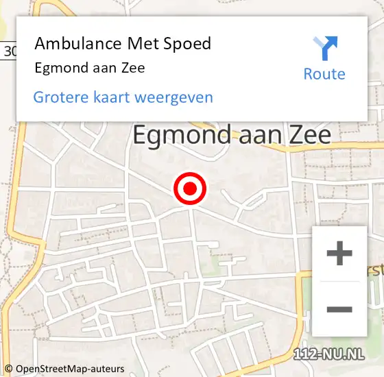 Locatie op kaart van de 112 melding: Ambulance Met Spoed Naar Egmond aan Zee op 11 juni 2021 18:57