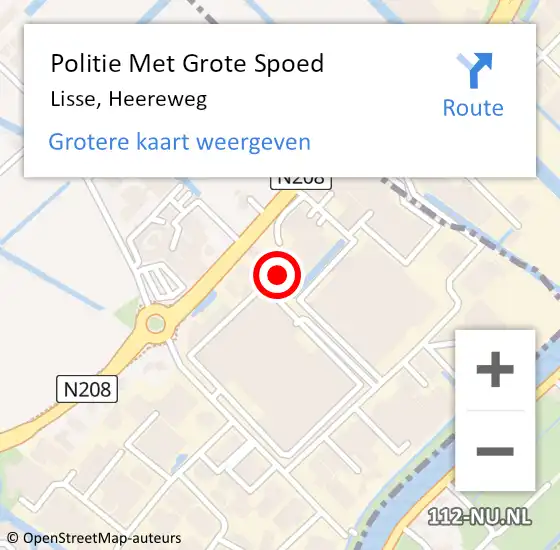 Locatie op kaart van de 112 melding: Politie Met Grote Spoed Naar Lisse, Heereweg op 11 juni 2021 22:31