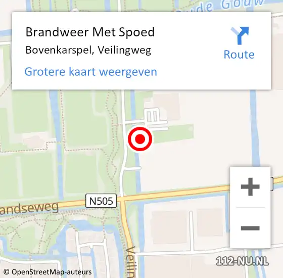 Locatie op kaart van de 112 melding: Brandweer Met Spoed Naar Bovenkarspel, Veilingweg op 11 juni 2021 23:07