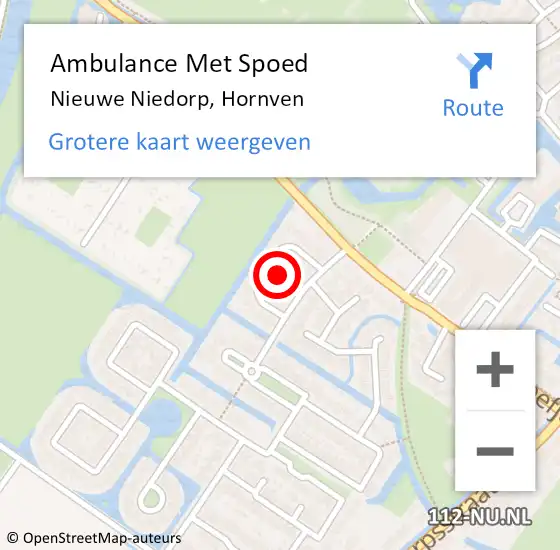 Locatie op kaart van de 112 melding: Ambulance Met Spoed Naar Nieuwe Niedorp, Hornven op 12 juni 2021 03:20