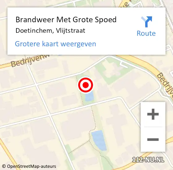 Locatie op kaart van de 112 melding: Brandweer Met Grote Spoed Naar Doetinchem, Vlijtstraat op 12 juni 2021 05:34