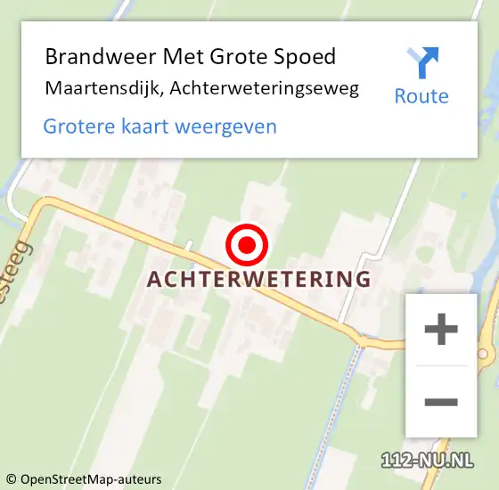 Locatie op kaart van de 112 melding: Brandweer Met Grote Spoed Naar Maartensdijk, Achterweteringseweg op 12 juni 2021 05:40