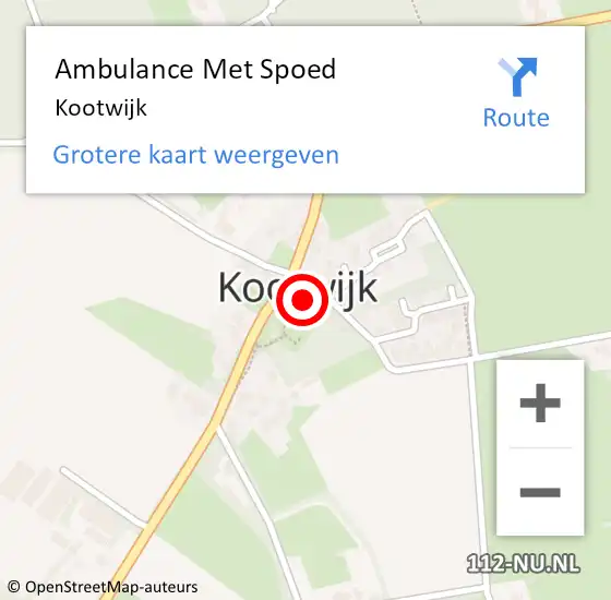 Locatie op kaart van de 112 melding: Ambulance Met Spoed Naar Kootwijk op 12 juni 2021 08:33