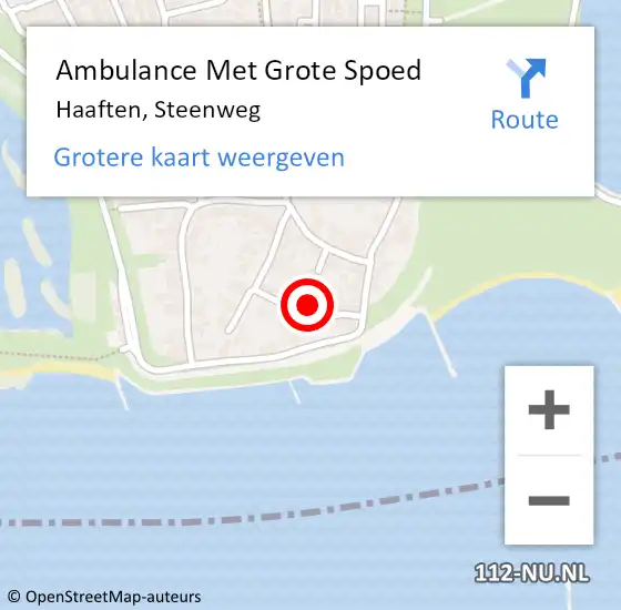 Locatie op kaart van de 112 melding: Ambulance Met Grote Spoed Naar Haaften, Steenweg op 12 juni 2021 13:28