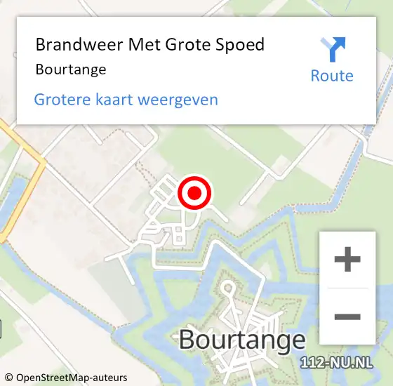 Locatie op kaart van de 112 melding: Brandweer Met Grote Spoed Naar Bourtange op 12 juni 2021 13:52