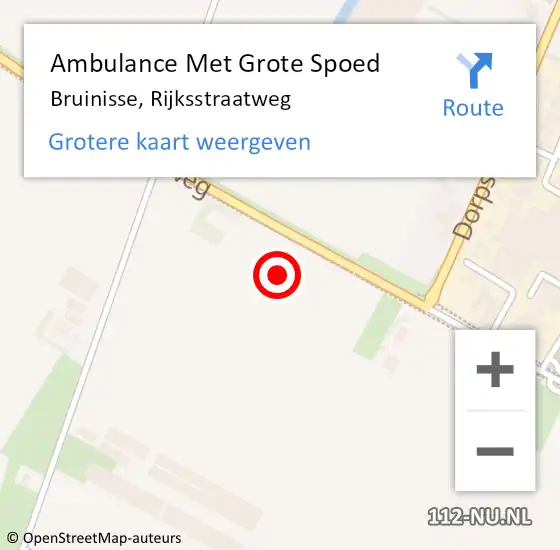 Locatie op kaart van de 112 melding: Ambulance Met Grote Spoed Naar Bruinisse, Rijksstraatweg op 12 juni 2021 14:02
