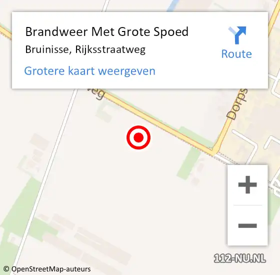 Locatie op kaart van de 112 melding: Brandweer Met Grote Spoed Naar Bruinisse, Rijksstraatweg op 12 juni 2021 14:02