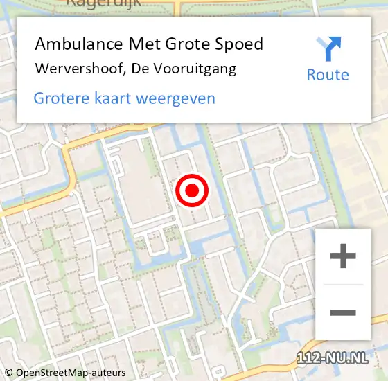 Locatie op kaart van de 112 melding: Ambulance Met Grote Spoed Naar Wervershoof, De Vooruitgang op 12 juni 2021 14:59