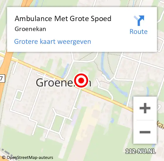 Locatie op kaart van de 112 melding: Ambulance Met Grote Spoed Naar Groenekan op 12 juni 2021 15:06