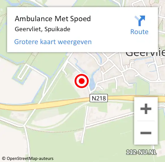 Locatie op kaart van de 112 melding: Ambulance Met Spoed Naar Geervliet, Spuikade op 12 juni 2021 15:12