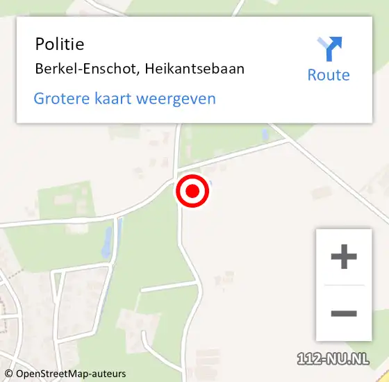 Locatie op kaart van de 112 melding: Politie Berkel-Enschot, Heikantsebaan op 12 juni 2021 15:35