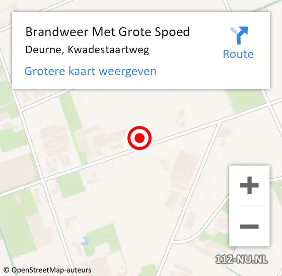 Locatie op kaart van de 112 melding: Brandweer Met Grote Spoed Naar Deurne, Kwadestaartweg op 12 juni 2021 15:49