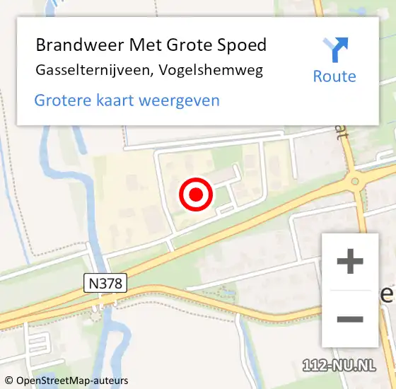 Locatie op kaart van de 112 melding: Brandweer Met Grote Spoed Naar Gasselternijveen, Vogelshemweg op 12 juni 2021 17:04