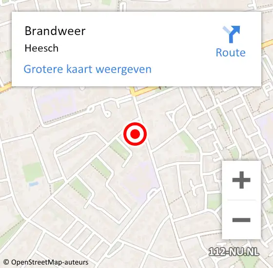 Locatie op kaart van de 112 melding: Brandweer Heesch op 12 juni 2021 17:15