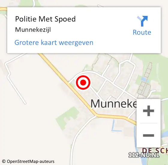 Locatie op kaart van de 112 melding: Politie Met Spoed Naar Munnekezijl op 12 juni 2021 17:16