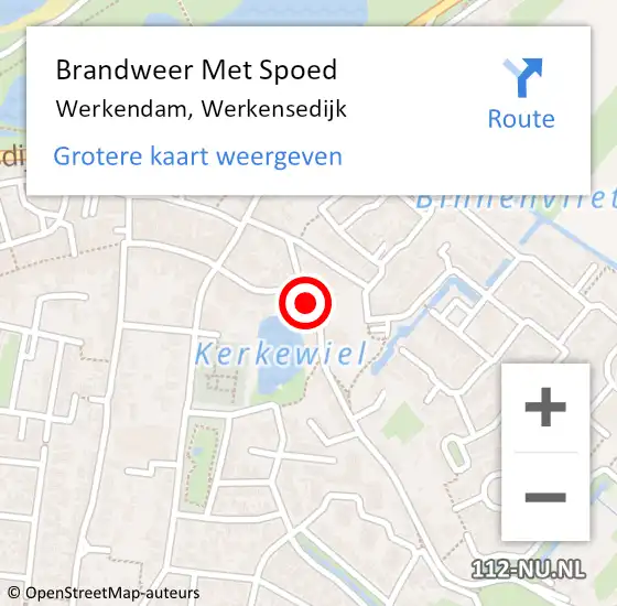 Locatie op kaart van de 112 melding: Brandweer Met Spoed Naar Werkendam, Werkensedijk op 12 juni 2021 18:11