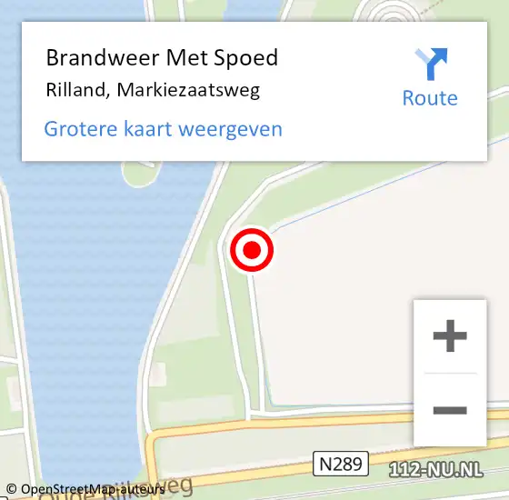 Locatie op kaart van de 112 melding: Brandweer Met Spoed Naar Rilland, Markiezaatsweg op 12 juni 2021 18:30