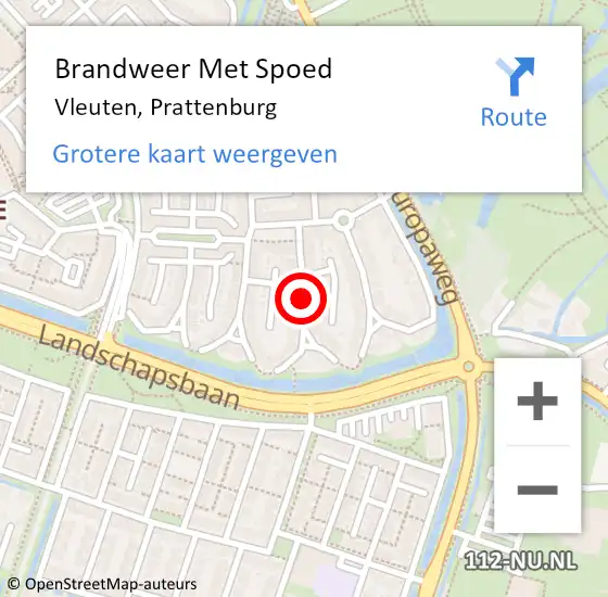 Locatie op kaart van de 112 melding: Brandweer Met Spoed Naar Vleuten, Prattenburg op 12 juni 2021 19:38