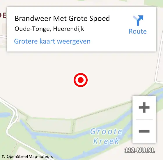 Locatie op kaart van de 112 melding: Brandweer Met Grote Spoed Naar Oude-Tonge, Heerendijk op 12 juni 2021 21:53