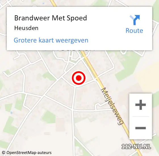 Locatie op kaart van de 112 melding: Brandweer Met Spoed Naar Heusden op 12 juni 2021 23:46