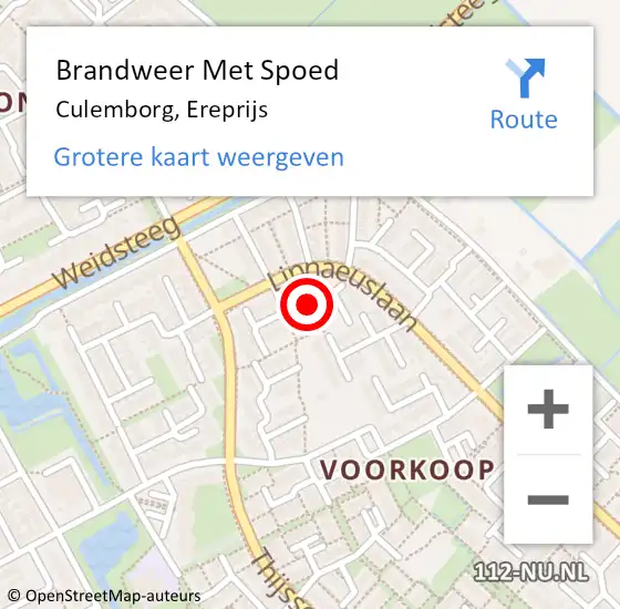 Locatie op kaart van de 112 melding: Brandweer Met Spoed Naar Culemborg, Ereprijs op 13 juni 2021 05:00