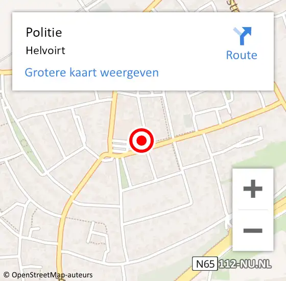 Locatie op kaart van de 112 melding: Politie Helvoirt op 13 juni 2021 11:39