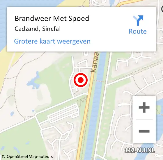 Locatie op kaart van de 112 melding: Brandweer Met Spoed Naar Cadzand, Sincfal op 13 juni 2021 12:40