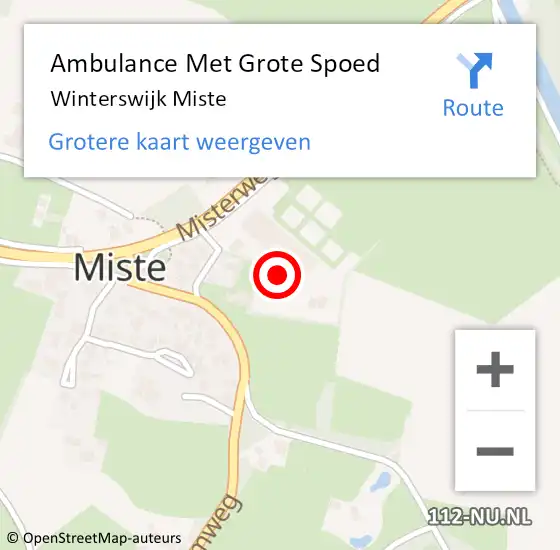 Locatie op kaart van de 112 melding: Ambulance Met Grote Spoed Naar Winterswijk Miste op 13 juni 2021 14:15