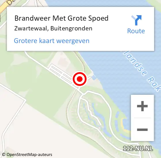 Locatie op kaart van de 112 melding: Brandweer Met Grote Spoed Naar Zwartewaal, Buitengronden op 13 juni 2021 14:21