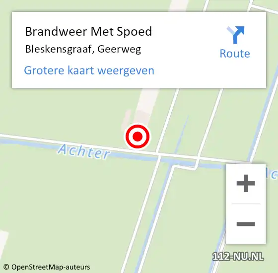 Locatie op kaart van de 112 melding: Brandweer Met Spoed Naar Bleskensgraaf, Geerweg op 13 juni 2021 14:54