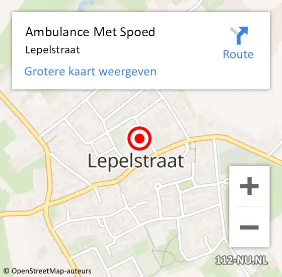 Locatie op kaart van de 112 melding: Ambulance Met Spoed Naar Lepelstraat op 13 juni 2021 16:46