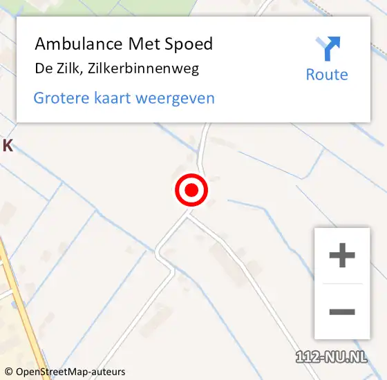 Locatie op kaart van de 112 melding: Ambulance Met Spoed Naar De Zilk, Zilkerbinnenweg op 13 juni 2021 17:59