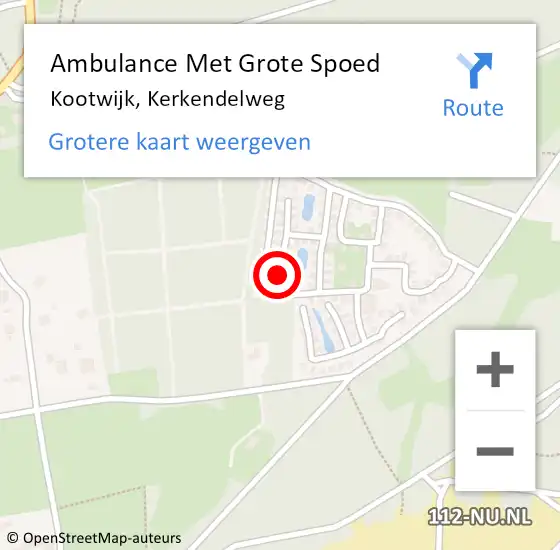 Locatie op kaart van de 112 melding: Ambulance Met Grote Spoed Naar Kootwijk, Kerkendelweg op 13 juni 2021 19:05