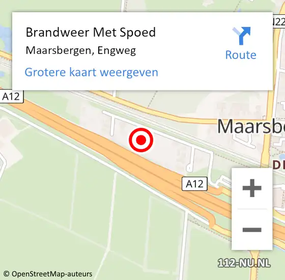 Locatie op kaart van de 112 melding: Brandweer Met Spoed Naar Maarsbergen, Engweg op 13 juni 2021 20:03