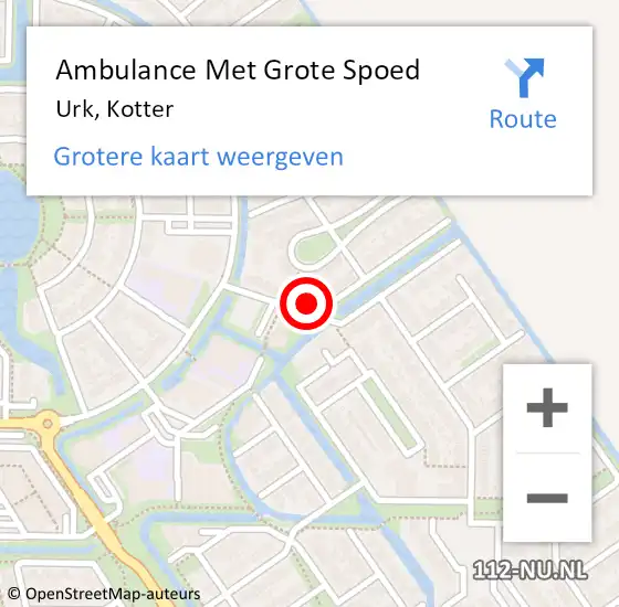 Locatie op kaart van de 112 melding: Ambulance Met Grote Spoed Naar Urk, Kotter op 13 juni 2021 20:30