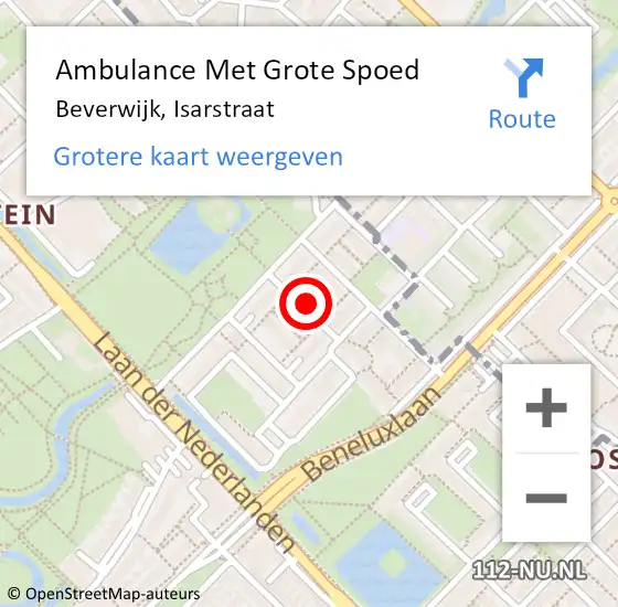 Locatie op kaart van de 112 melding: Ambulance Met Grote Spoed Naar Beverwijk, Isarstraat op 13 juni 2021 22:03