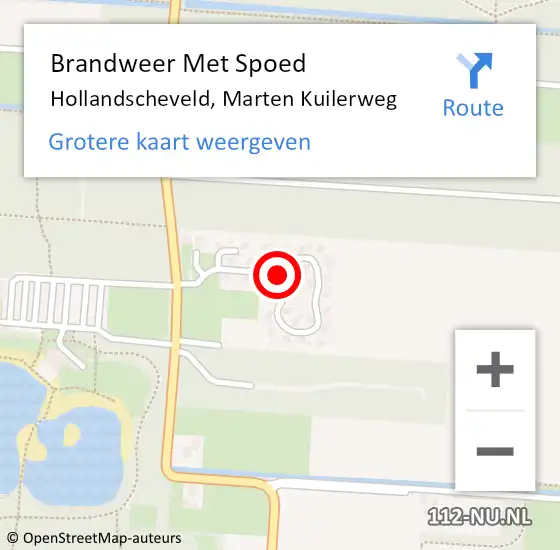 Locatie op kaart van de 112 melding: Brandweer Met Spoed Naar Hollandscheveld, Marten Kuilerweg op 13 juni 2021 23:23