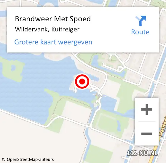 Locatie op kaart van de 112 melding: Brandweer Met Spoed Naar Wildervank, Kuifreiger op 14 juni 2021 10:54